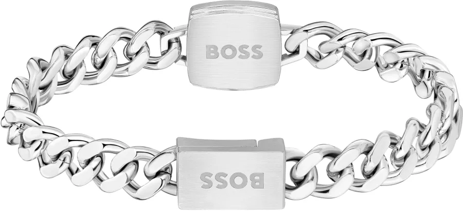 Bransoletka BOSS Odell 1580650M stalowo-czarna – detal stalowych ogniw