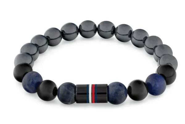 Bransoletka męska Tommy Hilfiger 2790630 sodalit i onyks czarna