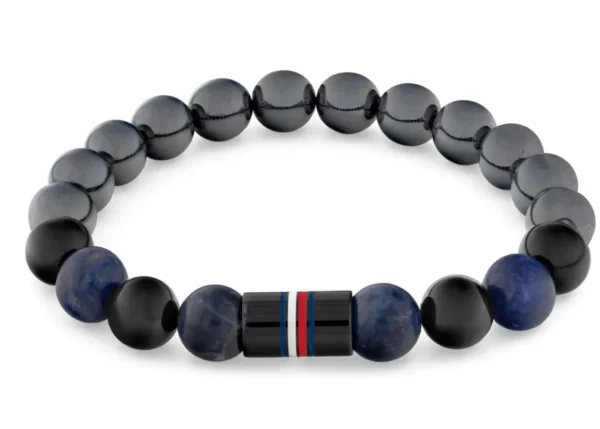 Bransoletka męska Tommy Hilfiger 2790630 sodalit i onyks czarna