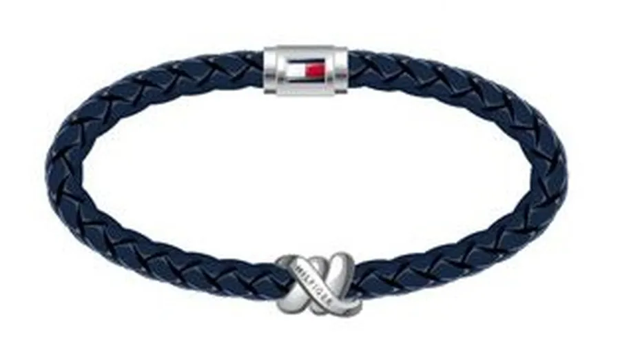 Bransoletka męska Tommy Hilfiger 2790736 skóra granatowa