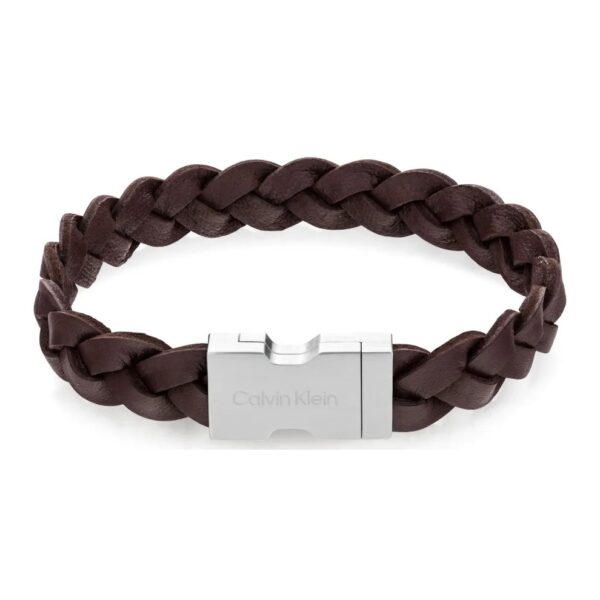 Bransoletka męska Calvin Klein Industrial Hardware 35000570 skóra brązowa