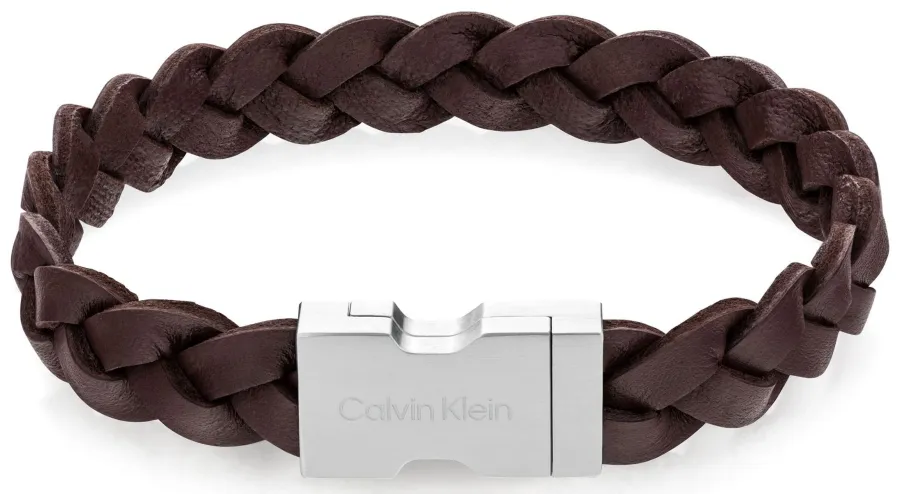 Bransoletka męska Calvin Klein Industrial Hardware 35000570 skóra brązowa
