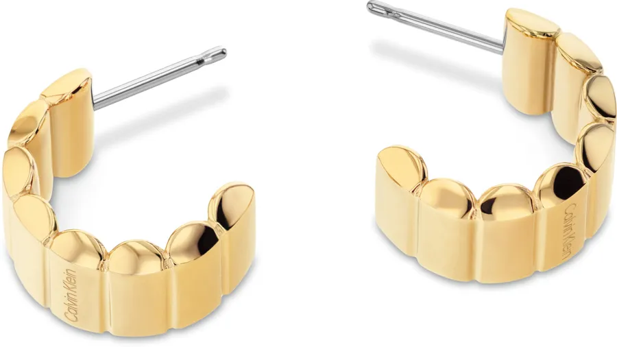 Kolczyki damskie Calvin Klein Modern Repetition 35000944 stal złota – detal