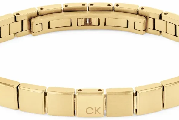 Bransoletka męska Calvin Klein Minimalistic Squares 35000489 stal złota