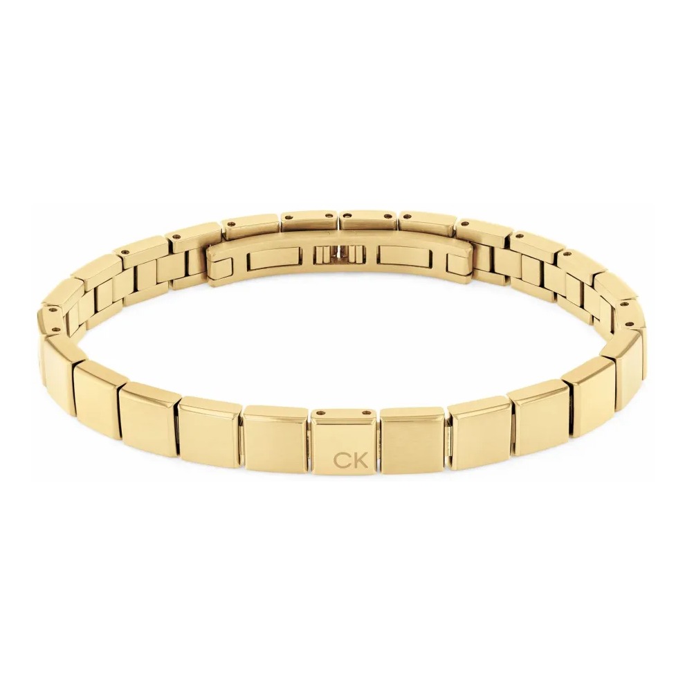 Bransoletka męska Calvin Klein Minimalistic Squares 35000489 stal złota