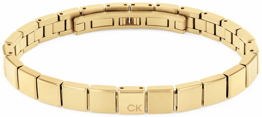 Bransoletka męska Calvin Klein Minimalistic Squares 35000489 stal złota