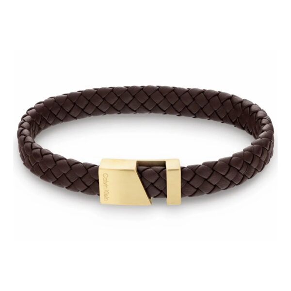 Bransoletka męska Calvin Klein Industrial Hardware 35000501 skóra brązowa