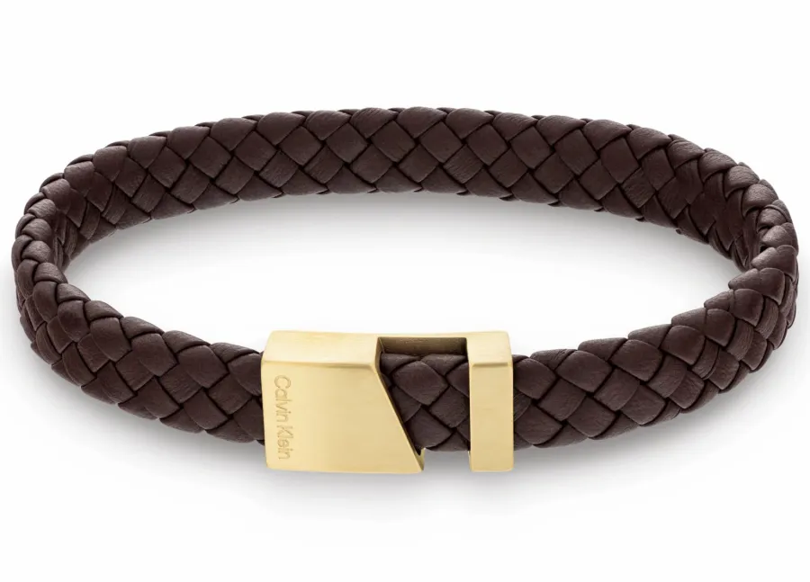 Bransoletka męska Calvin Klein Industrial Hardware 35000501 skóra brązowa