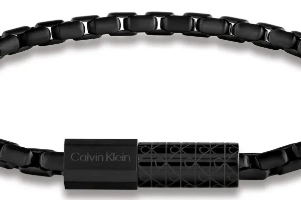 Bransoletka męska Calvin Klein Contoured Barrel 35100096 stal czarna