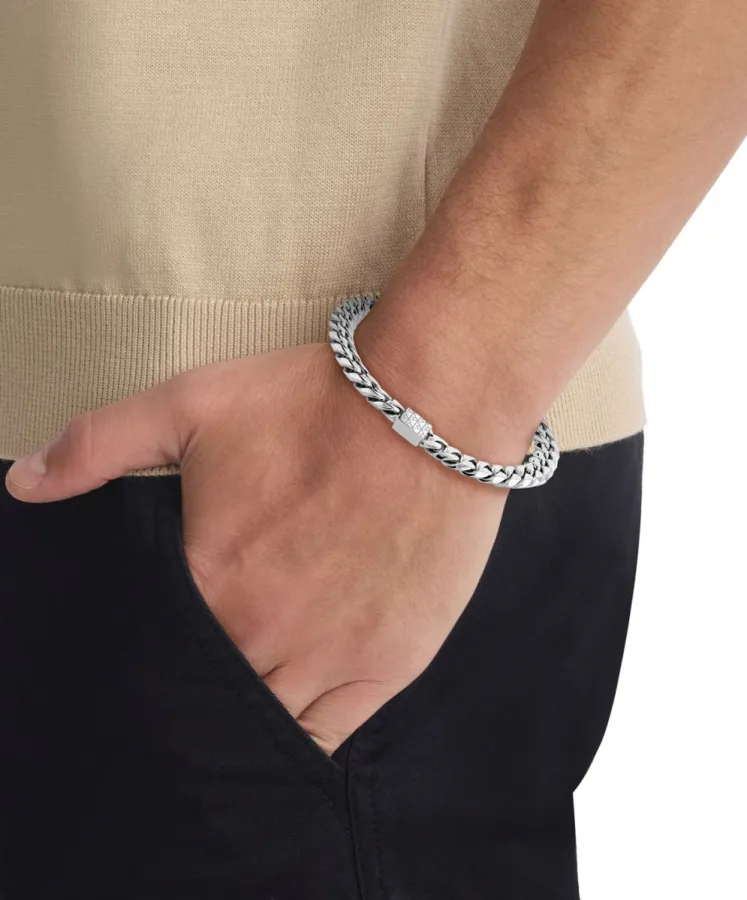 Zestaw biżuterii męski Calvin Klein CK Status 35100091 stal srebrna – zbliżenie