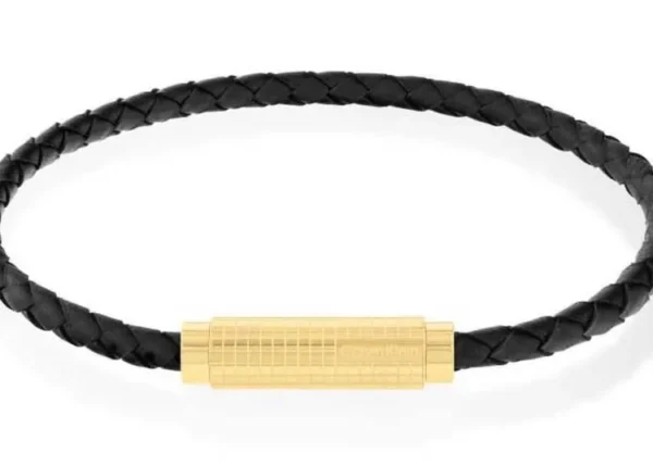 Bransoletka męska Calvin Klein Modern Grid 35000423 skóra czarna