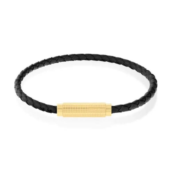 Bransoletka męska Calvin Klein Modern Grid 35000423 skóra czarna