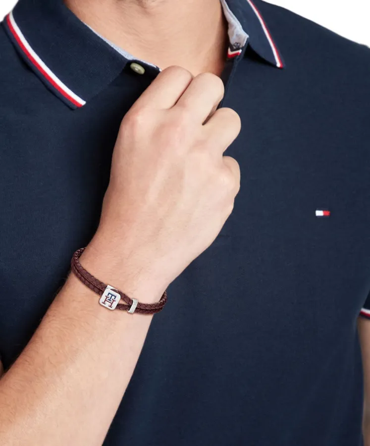 Bransoletka męska Tommy Hilfiger 2790533 skóra brązowa – detal