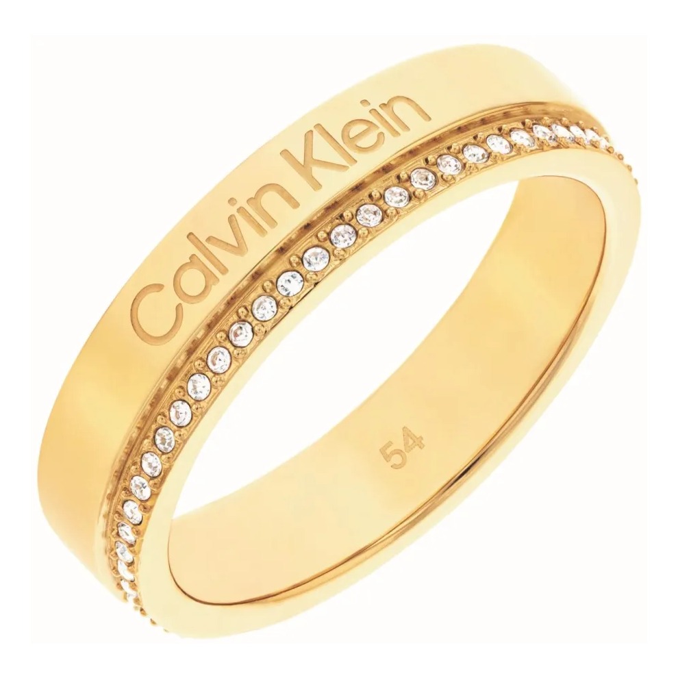 Pierścionek damski Calvin Klein Minimal Linear 35000201d stal złota
