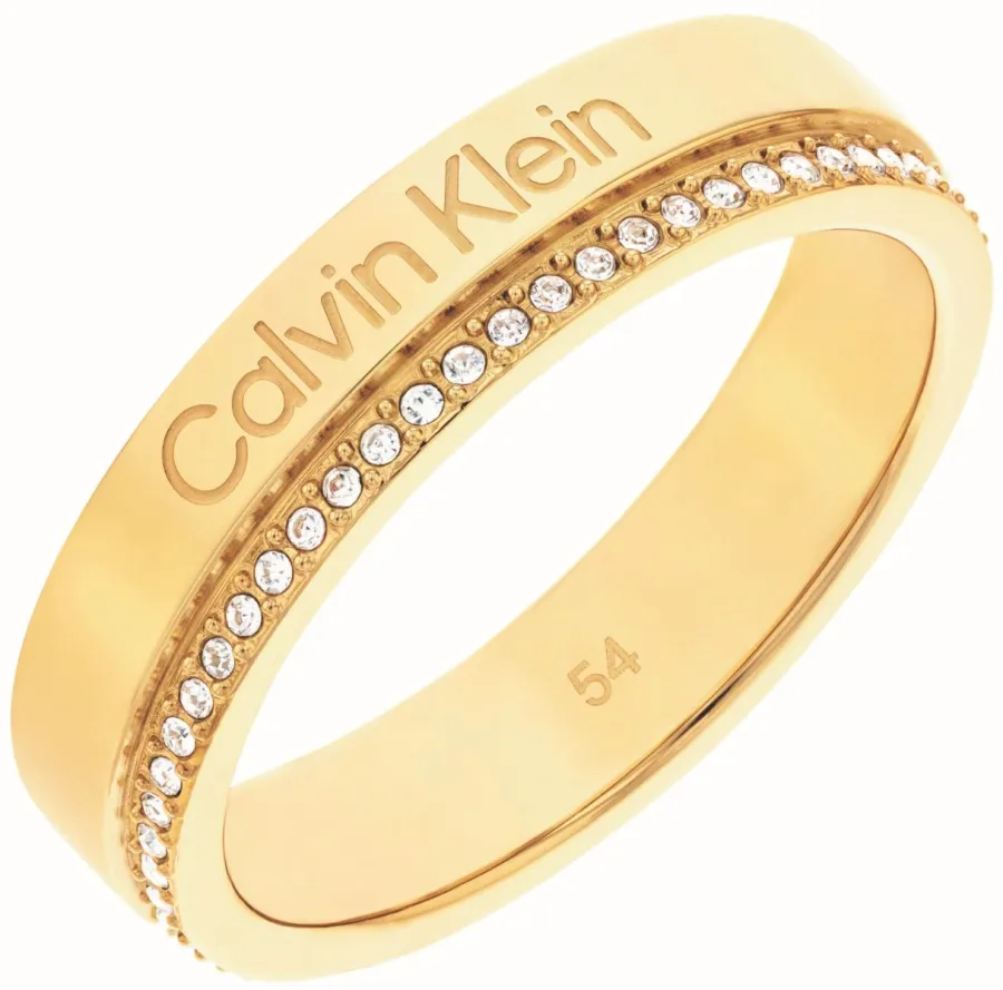 Pierścionek damski Calvin Klein Minimal Linear 35000201d stal złota