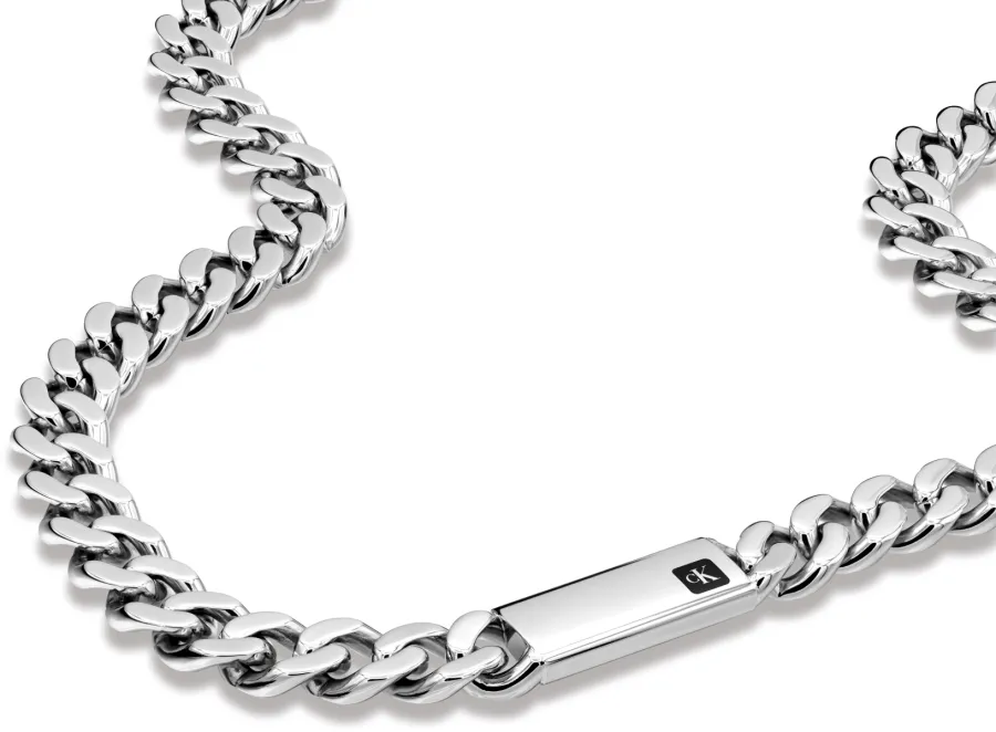 Naszyjnik męski Calvin Klein CK Command 35100100 stal srebrna – detal zapięcia