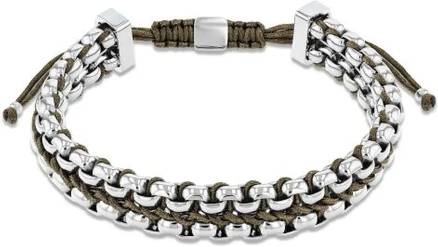 Bransoletka męska Calvin Klein CK Fused 35100039 stal i nylon zielony
