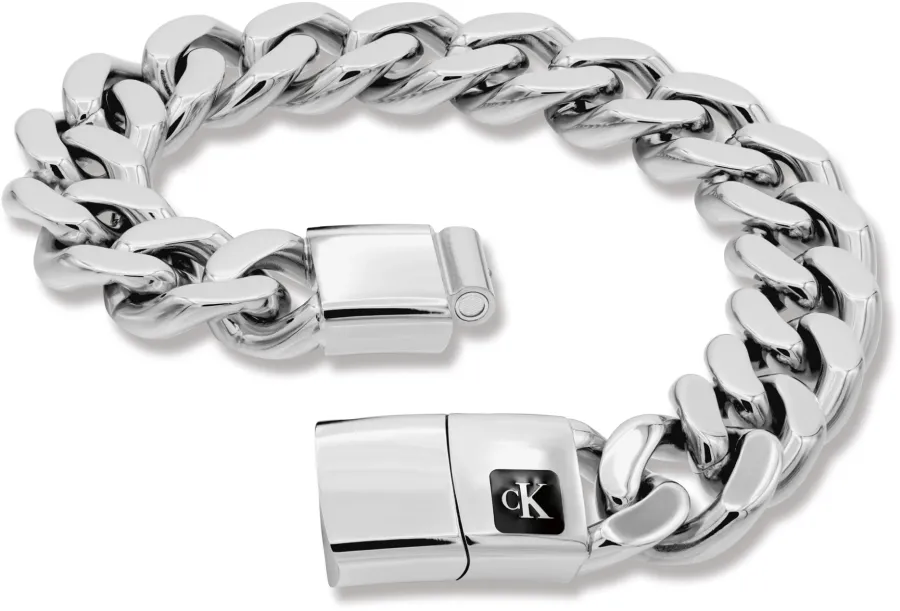 Bransoletka męska Calvin Klein CK Command 35100101 stal srebrna – detal ogniw