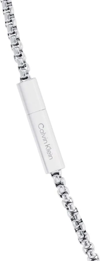 Naszyjnik męski Calvin Klein Cylinder Links 35000573 stal srebrna – zbliżenie