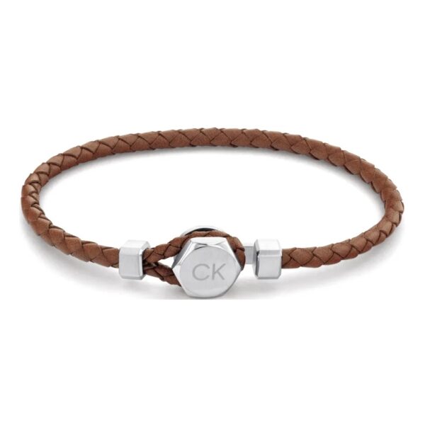 Bransoletka męska Calvin Klein Latch 35000261 skóra brązowa