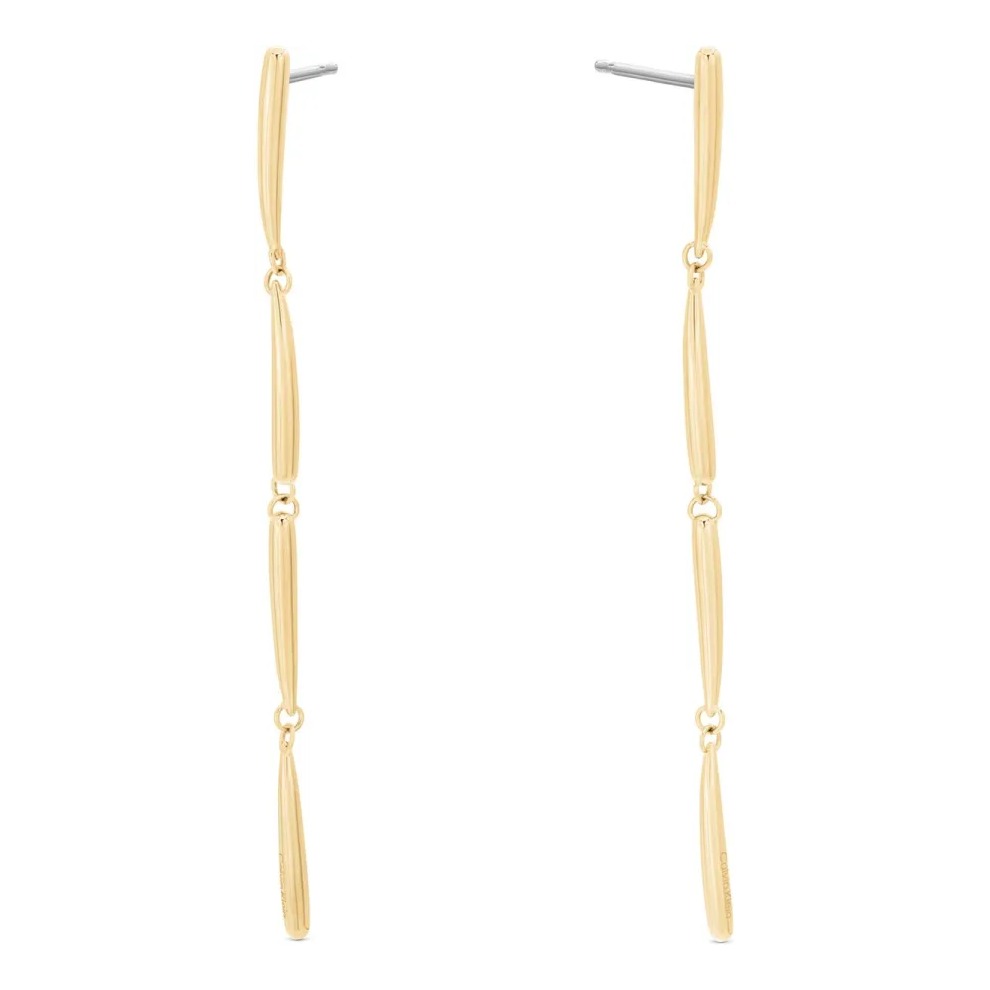 Kolczyki damskie Calvin Klein Elongated Drops 35000995 stal złota