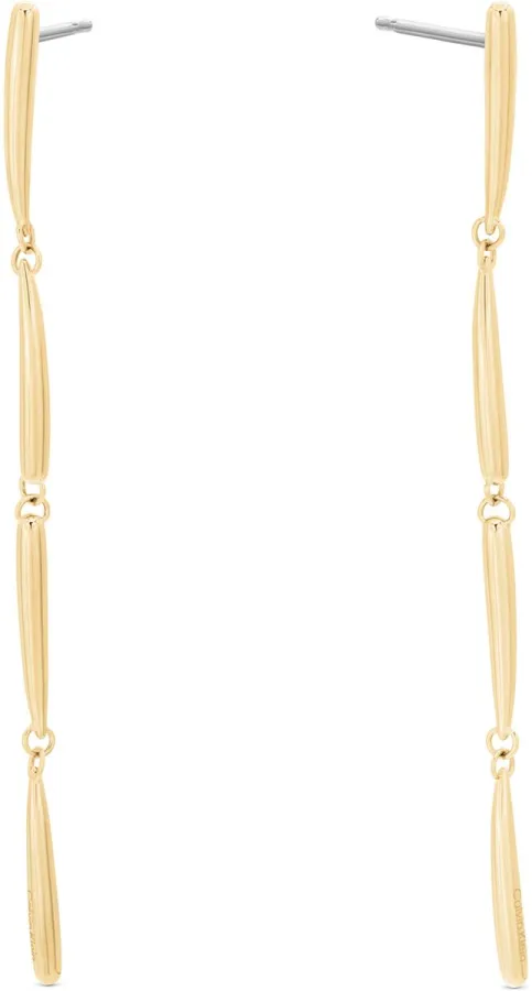 Kolczyki damskie Calvin Klein Elongated Drops 35000995 stal złota