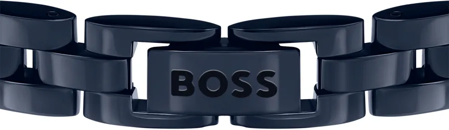 Bransoletka BOSS Archer 1580891 granatowa – zapięcie z logo BOSS