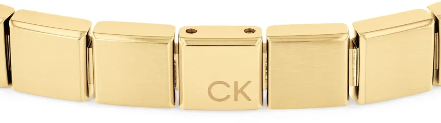 Bransoletka męska Calvin Klein Minimalistic Squares 35000489 stal złota – detal