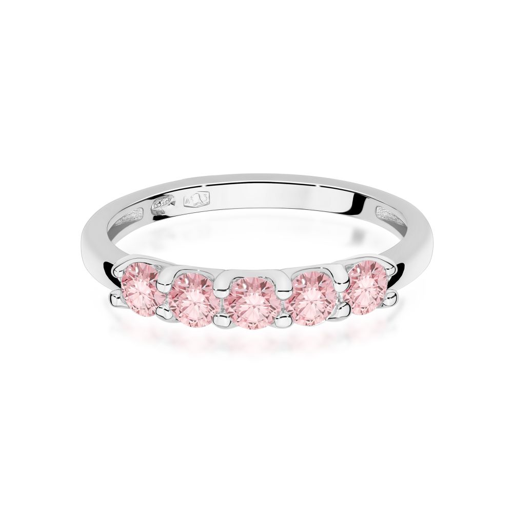 Pierścionek z brylantami 0,50 ct, białe złoto 585