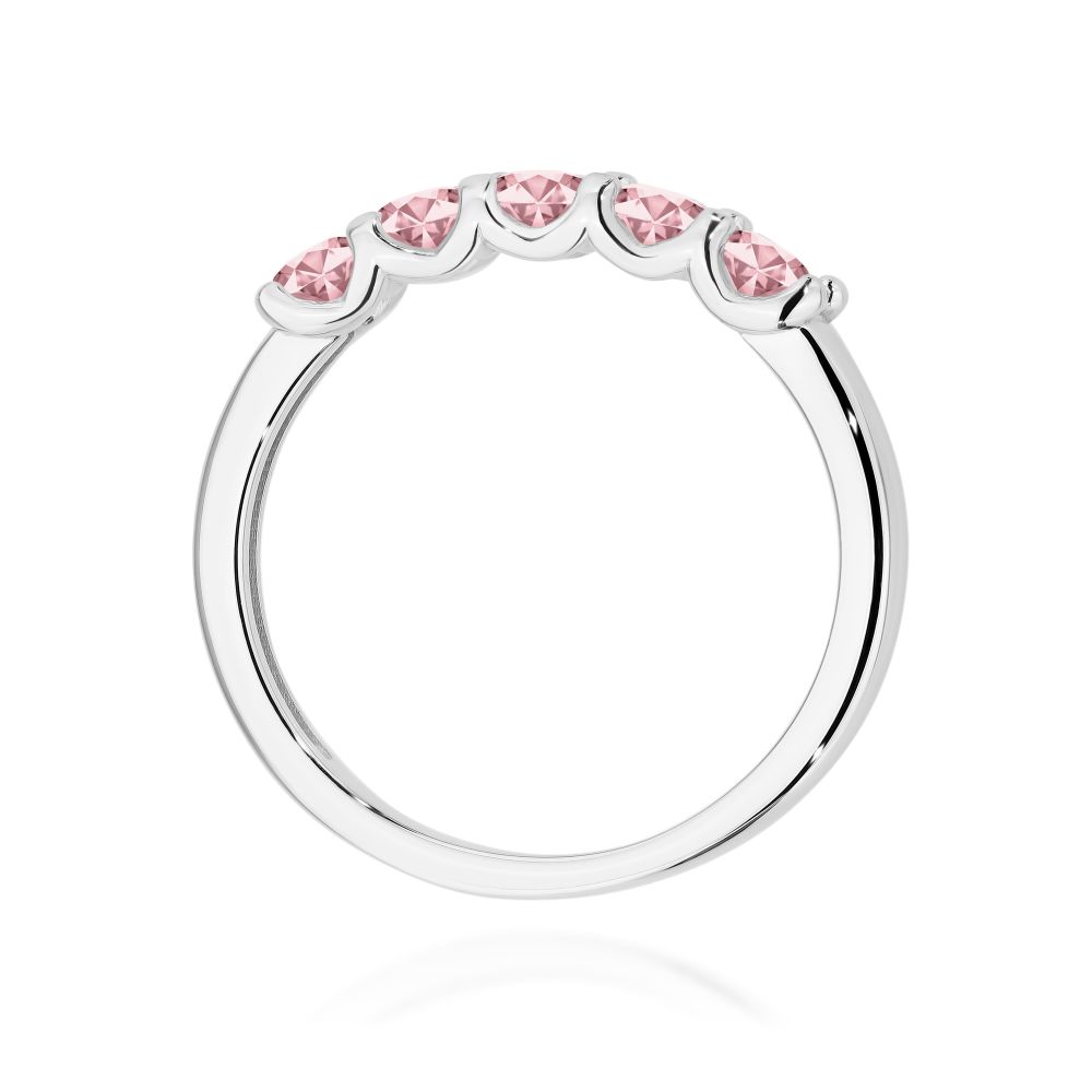 Pierścionek z brylantami 0,50 ct, białe złoto 585