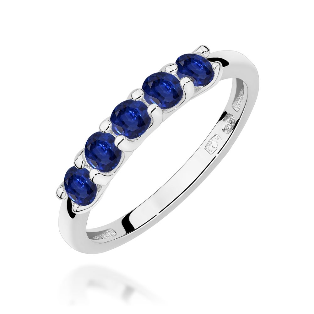 Pierścionek z brylantami 0,75 ct, białe złoto 585