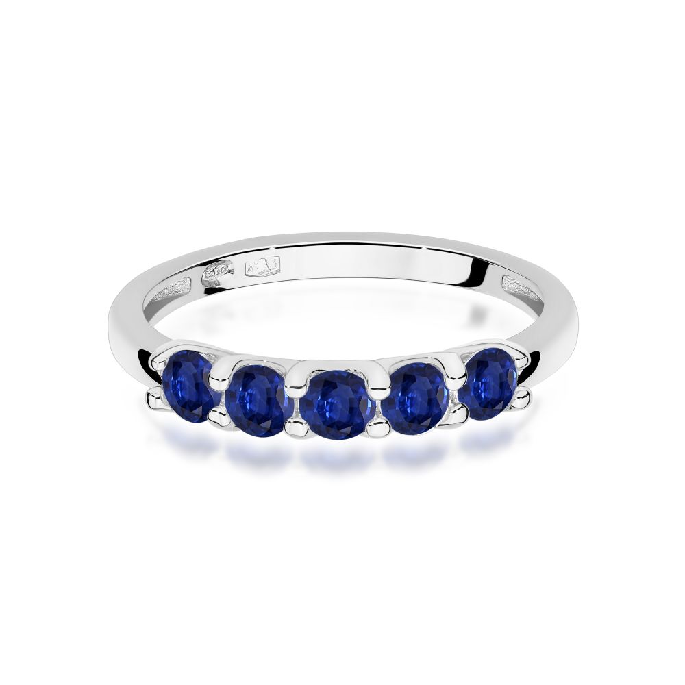 Pierścionek z brylantami 0,75 ct, białe złoto 585