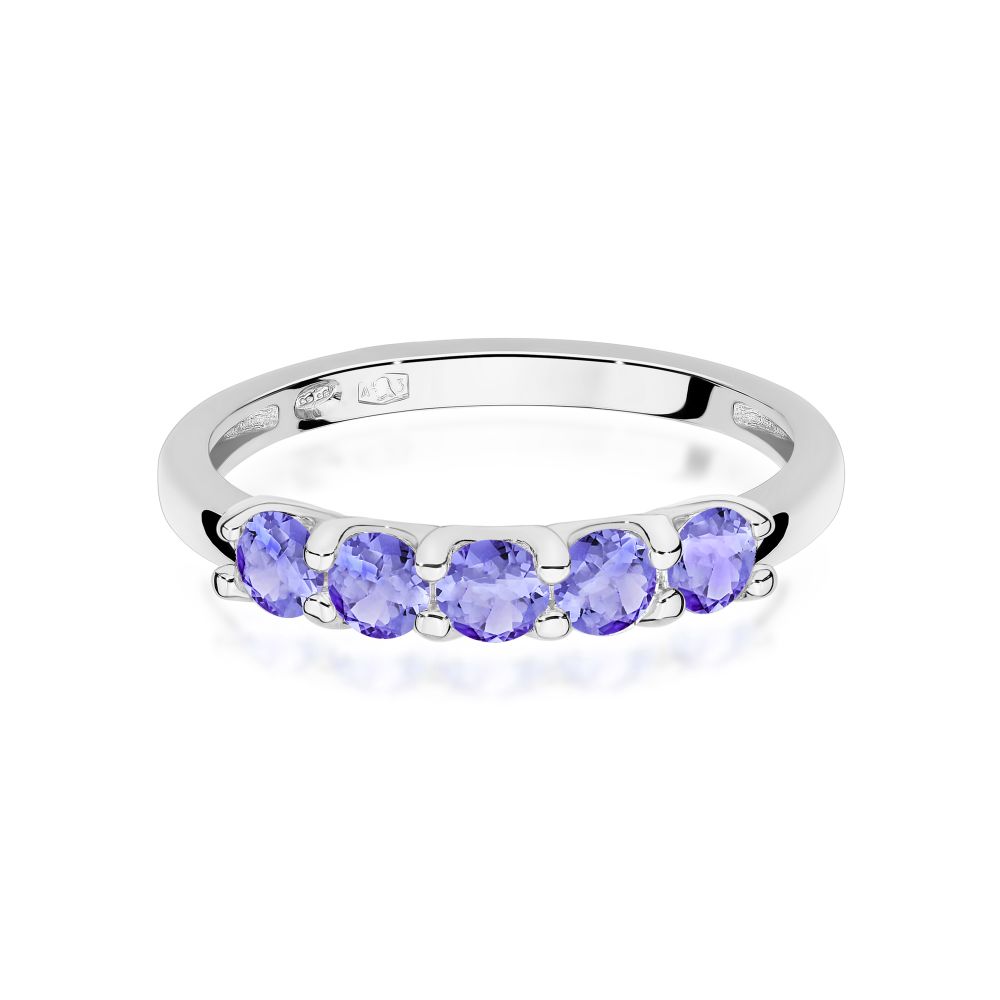 Pierścionek z brylantami 0,75 ct, białe złoto 585