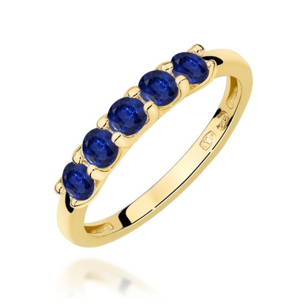 Pierścionek z brylantami 0,75 ct, żółte złoto 585