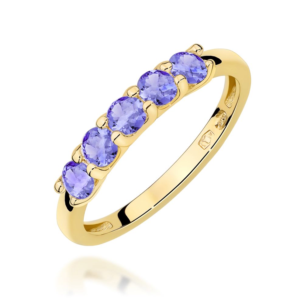 Pierścionek z brylantami 0,75 ct, żółte złoto 585