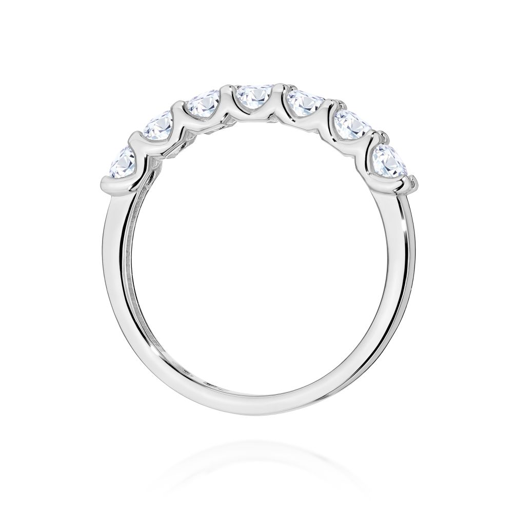 Pierścionek z brylantami 0,70 ct, białe złoto 585