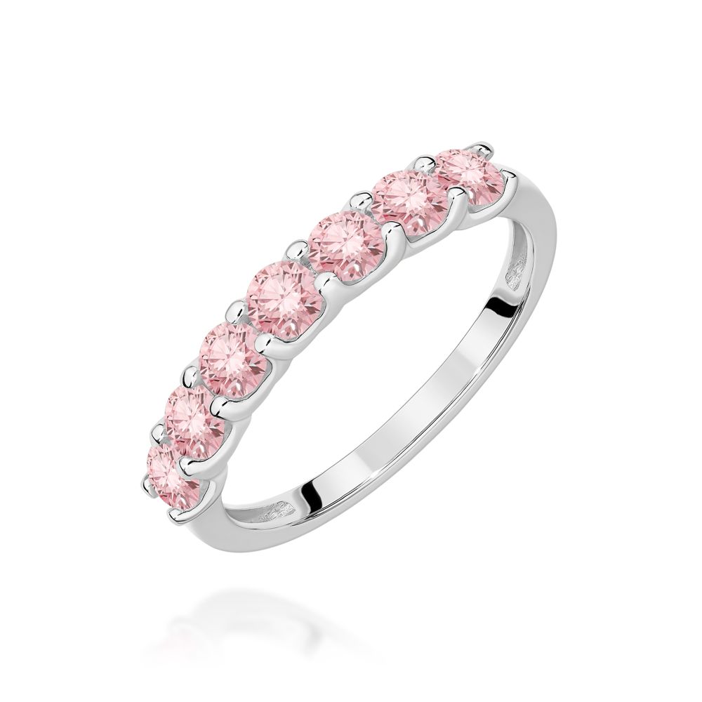 Pierścionek z brylantami 0,70 ct, białe złoto 585