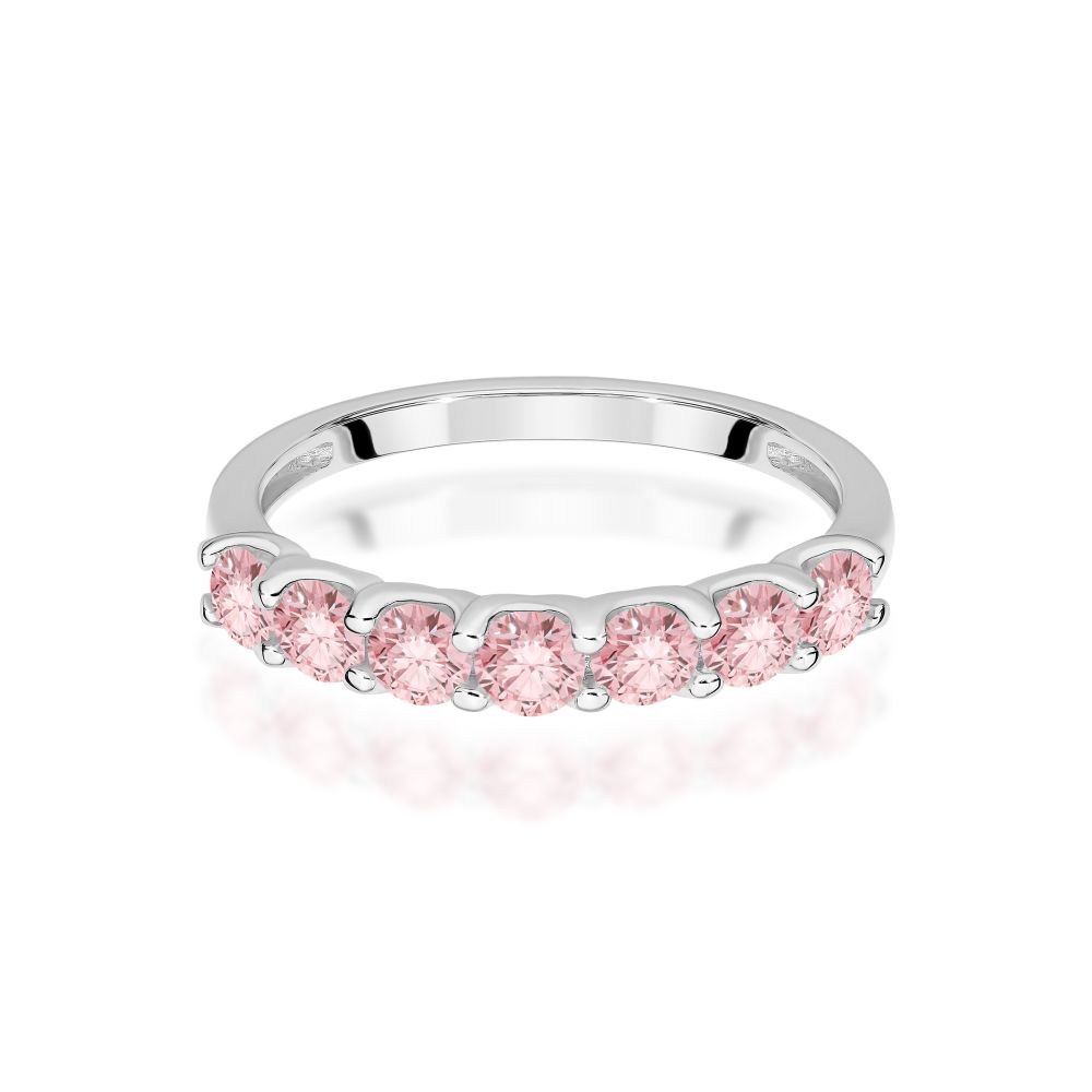 Pierścionek z brylantami 0,70 ct, białe złoto 585