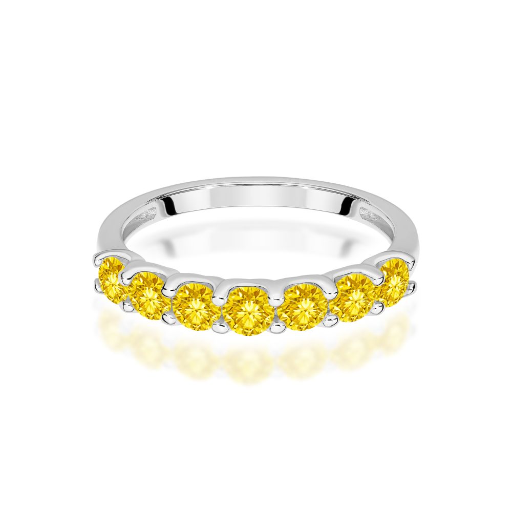 Pierścionek z brylantami 0,70 ct, białe złoto 585