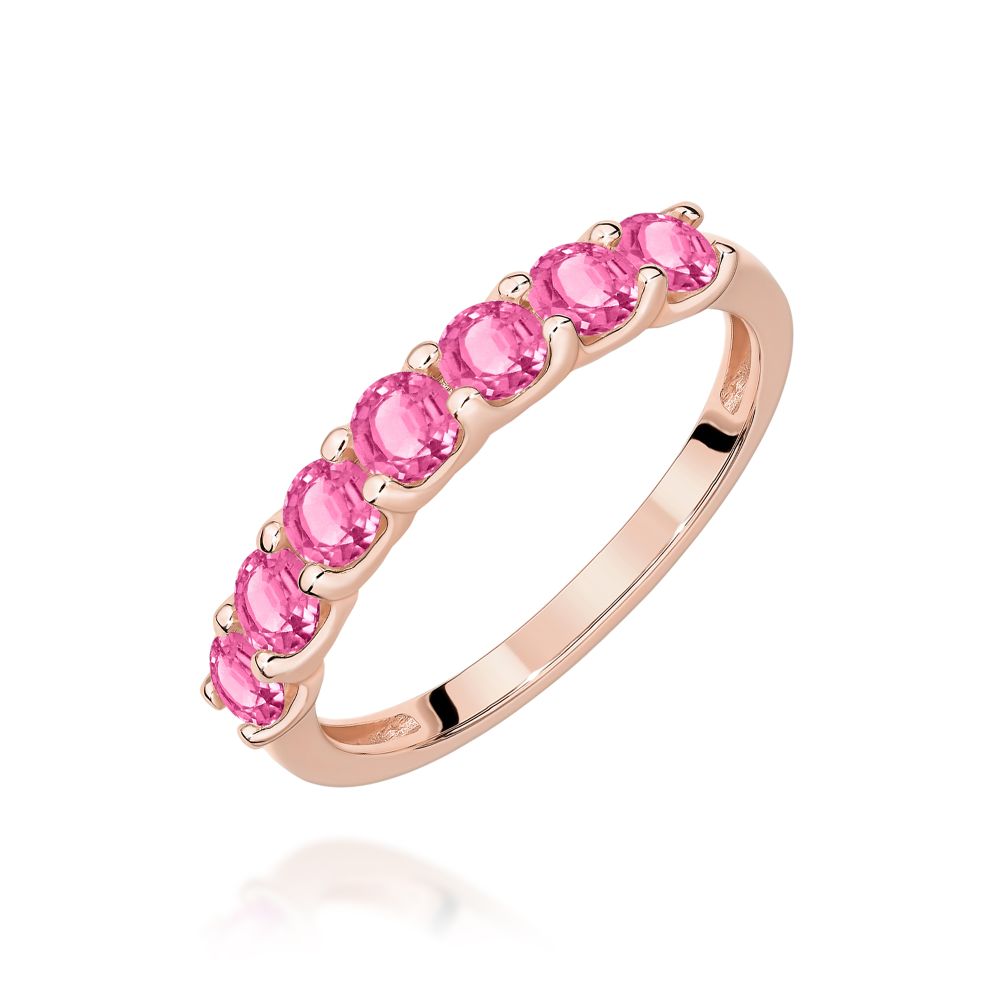 Pierścionek z brylantami 0,91 ct, różowe złoto 585