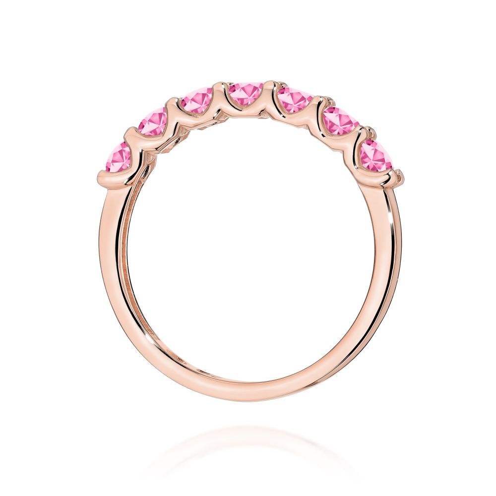 Pierścionek z brylantami 0,91 ct, różowe złoto 585