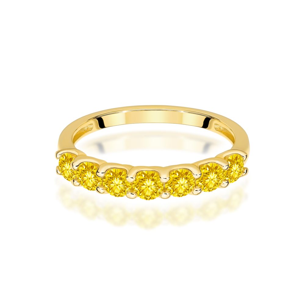 Pierścionek z brylantami 0,70 ct, żółte złoto 585