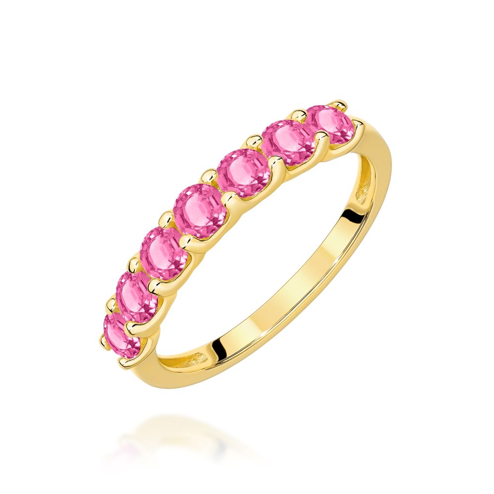 Pierścionek z brylantami 0,91 ct, żółte złoto 585