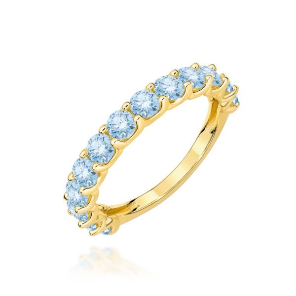 Pierścionek z brylantami 1,30 ct, żółte złoto 585