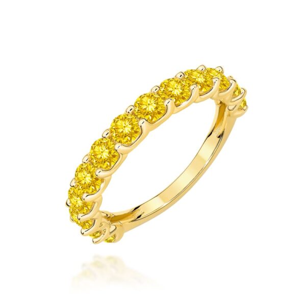 Pierścionek z brylantami 1,30 ct, żółte złoto 585