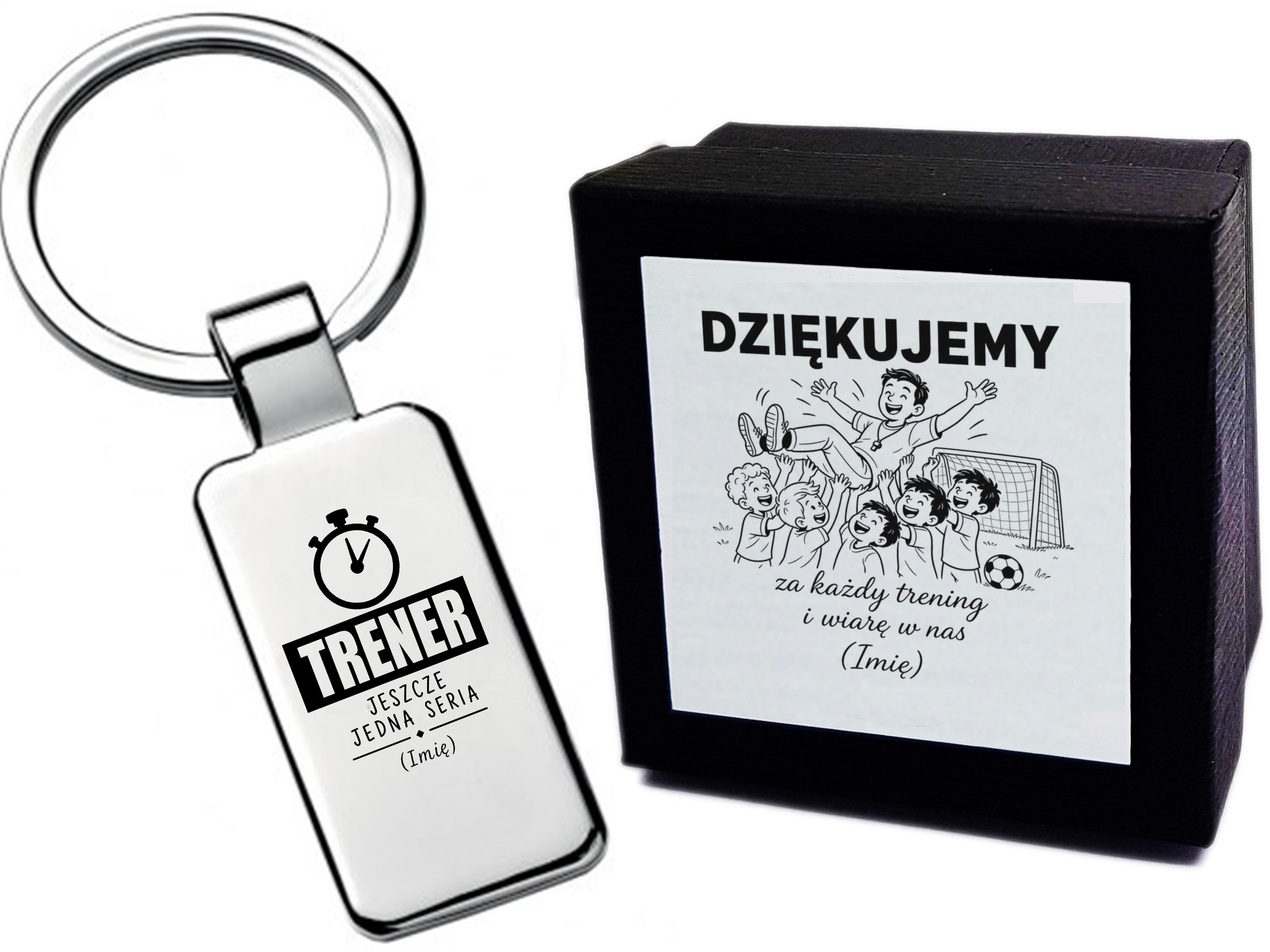 Brelok z grawerem Trener – Jeszcze jedna seria – prezent dla profesjonalisty