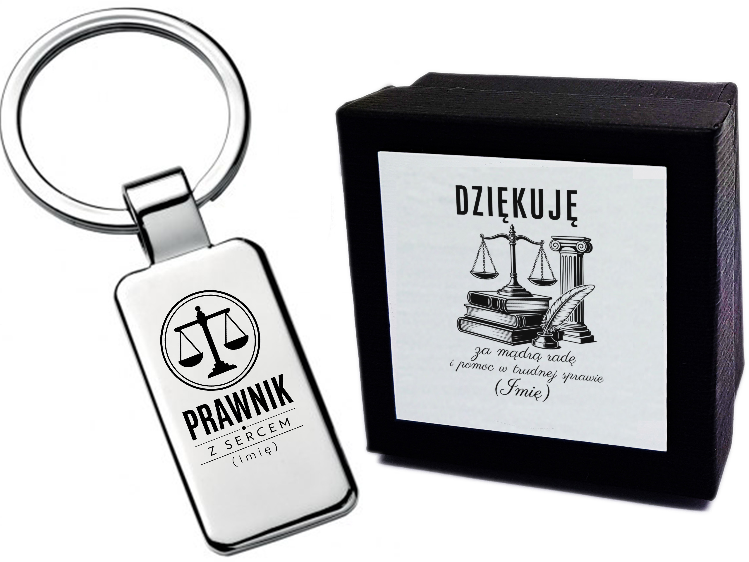 Brelok z grawerem Prawnik z sercem – prezent dla profesjonalisty