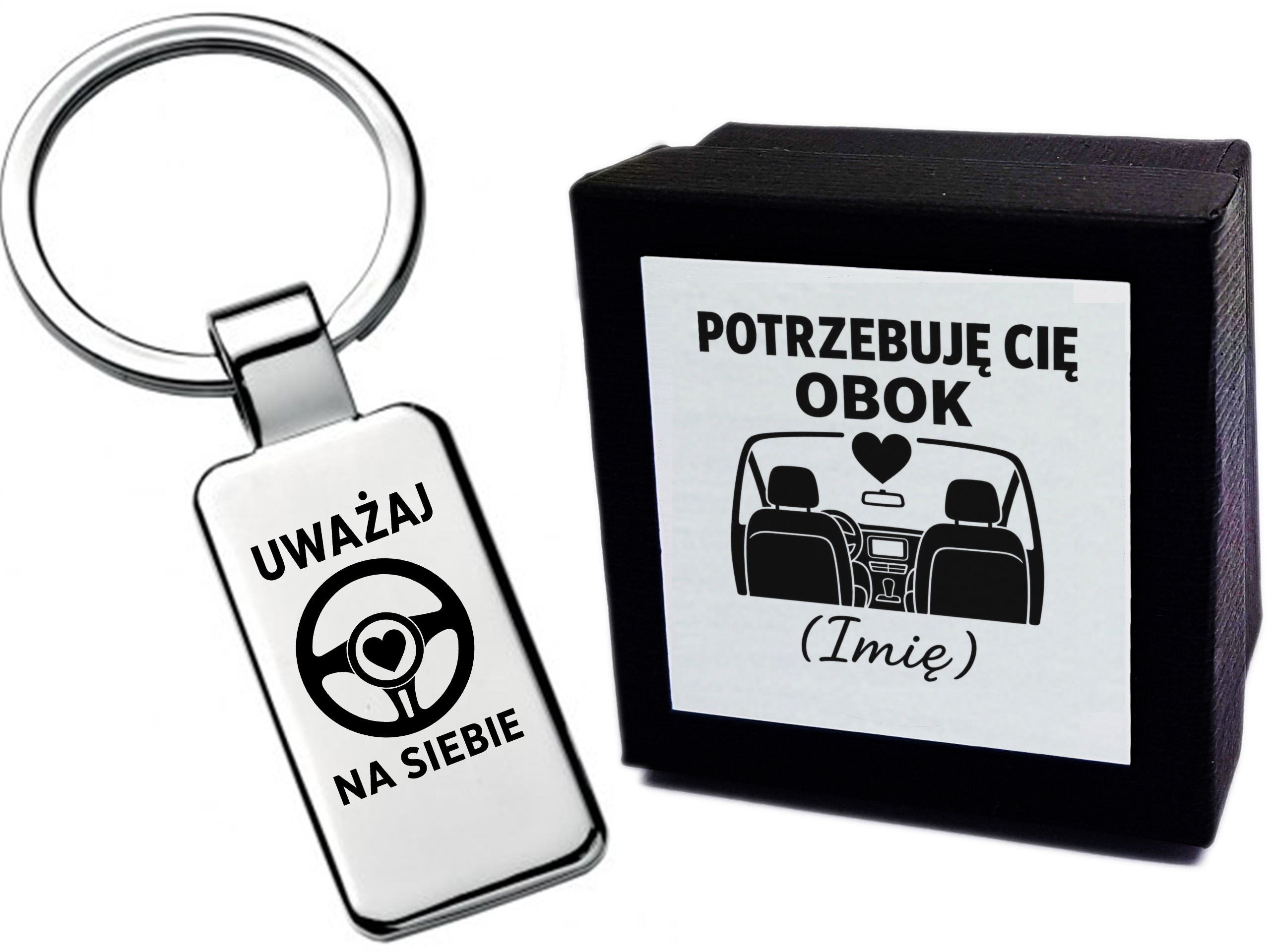 Brelok z grawerem Uważaj na siebie – prezent dla kierowcy