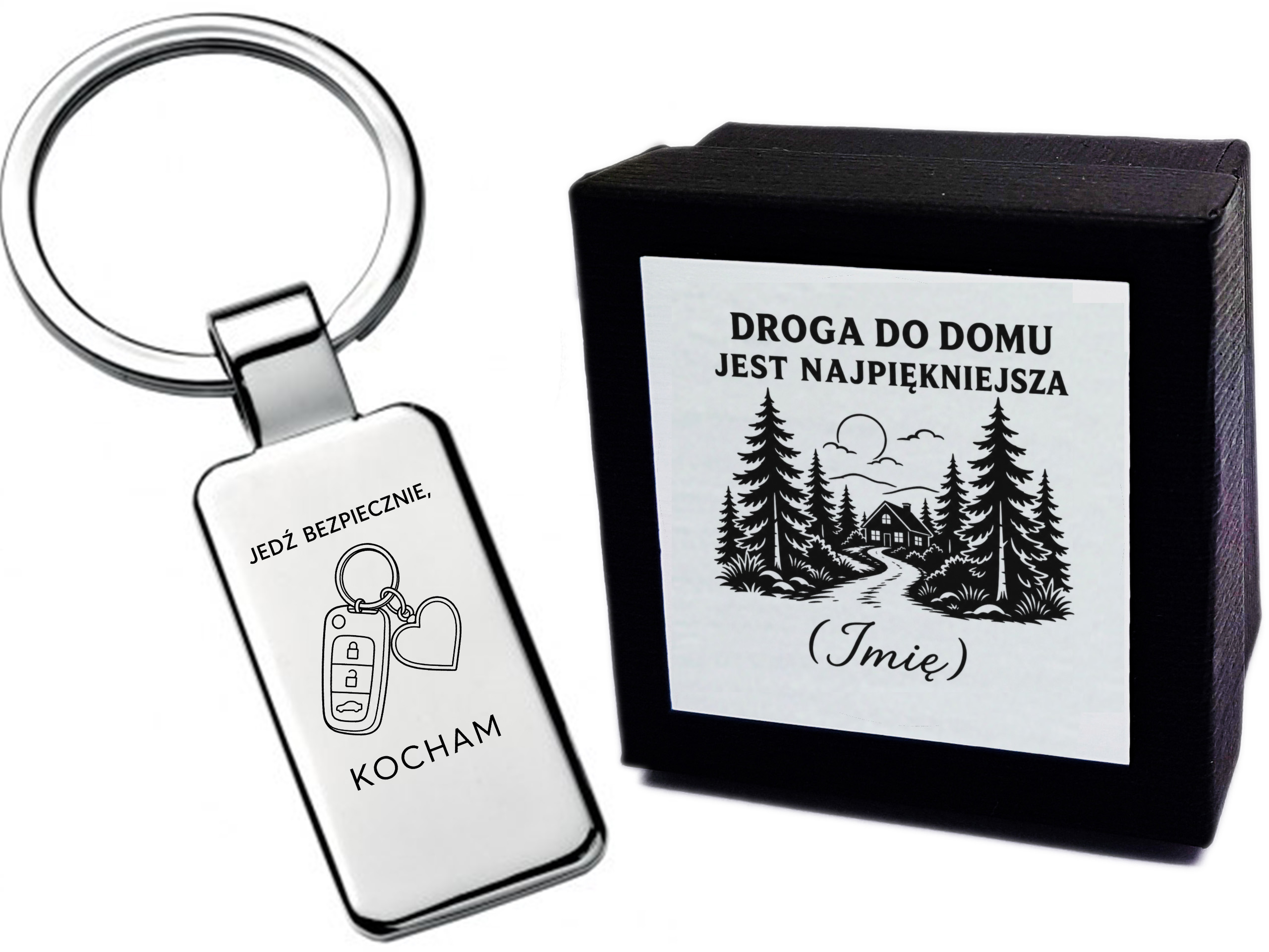 Brelok z grawerem Jedź bezpiecznie, kocham – prezent dla kierowcy