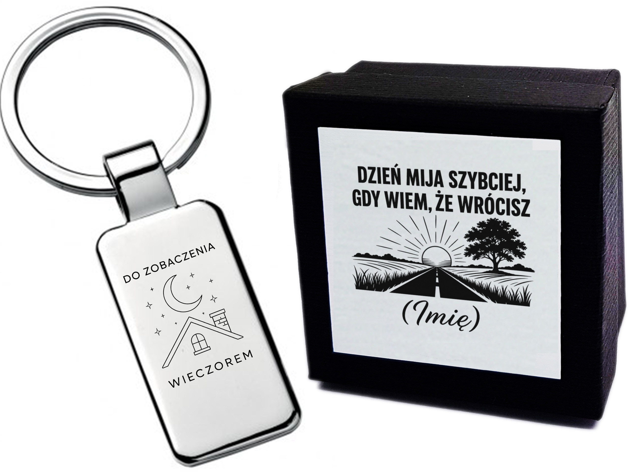 Brelok z grawerem Do zobaczenia wieczorem – prezent dla kierowcy